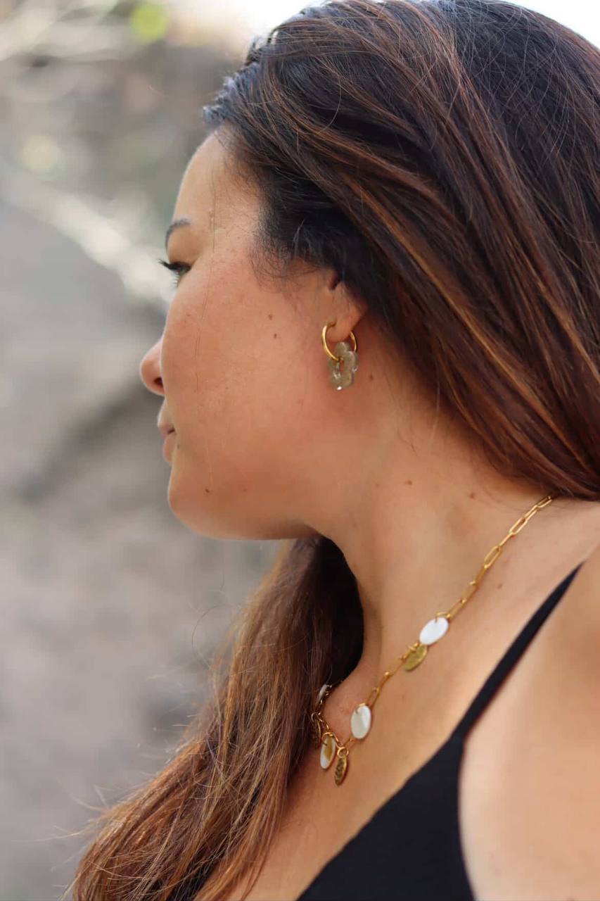 Boucles d’oreille pointe marin