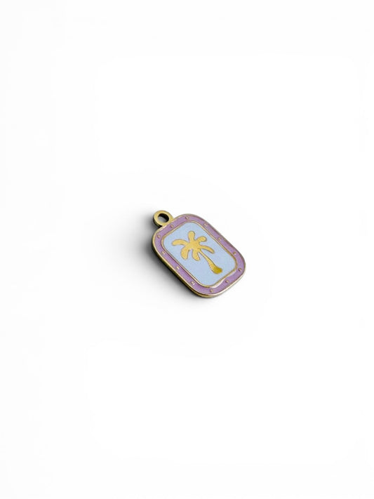 Amulette palmier rose