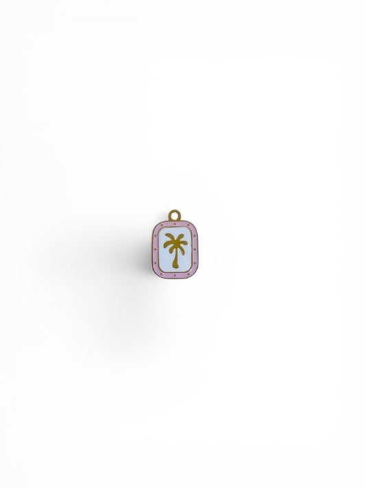 Amulette palmier rose
